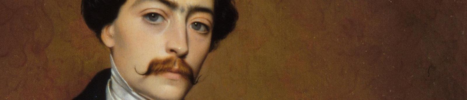 Détail du portrait du donateur Pierre Maury par Emile-Etienne Esbens